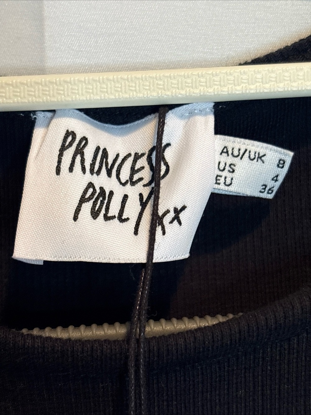 Princess Polly Black Ribbed Mini Dress - Picture 3 of 9
